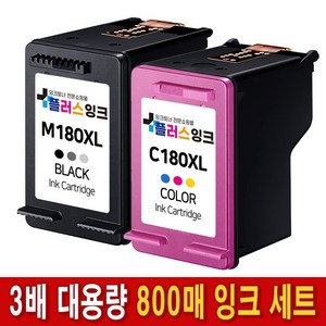 삼성 INK-M180 INK-C180 검정+컬러 세트 3배용량 SL-J1660 SL-J1663 SL-J1665 SL-J1770FW 호환잉크, 1개, 3배대용량 재생잉크 세트