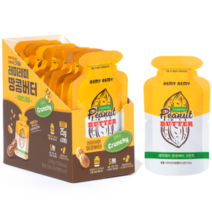 레미레미 짜먹는 땅콩버터 크런치 땅콩 %, 250g, 1박스