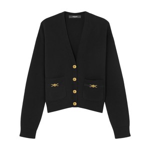 베르사체 메두사 장식 V넥 가디건, 블랙계열, Italy 40(KR 55)