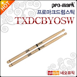 프로마크 클래식 히코리 라지라운드 우드팁 마칭스틱 TXDCBYOSW, 혼합색상, 1개