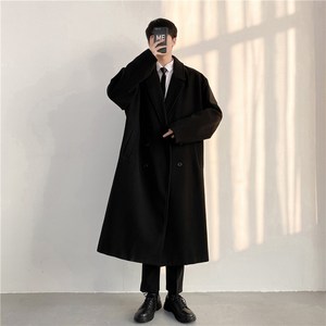 WPUY 134CM 엑스트라 롱 싱글 코트 (키큰남자 고민해결) 울혼방 아우터 패션 겨울 모직코트 빅사이즈 캐주얼 싱글코트