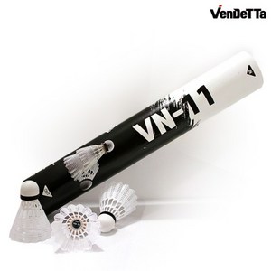 벤데타 배드민턴 나일론 셔틀콕 VN-11, 화이트, 12개입, 1개