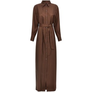 톰포드 셔츠 맥시 드레스, 브라운계열, Italy 44
