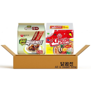 라면 2종 올리브 짜파게티 + 진라면 매운맛 번들세트, 1세트