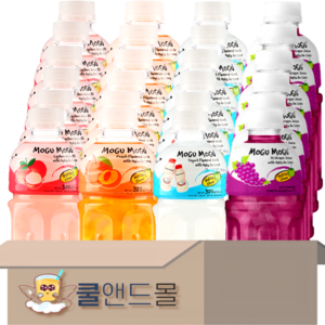 [쿨앤드몰} 모구모구 4종혼합 (리치+복숭아+요거트+포도), 320ml, 24개