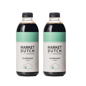 스페셜티 디카페인 더치커피 콜드브루 대용량 원액 1L +1L 마켓더치