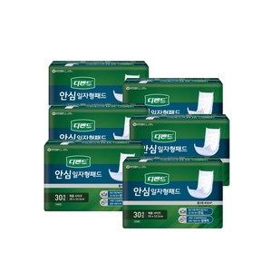 디펜드 남녀공용 안심 일자형 패드 속기저귀 성인기저귀, 프리, 30개입, 6개