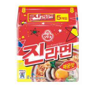 오뚜기 진라면 매운맛, 5개