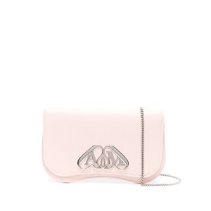 알렉산더맥퀸 로고 장식 가죽 크로스 백