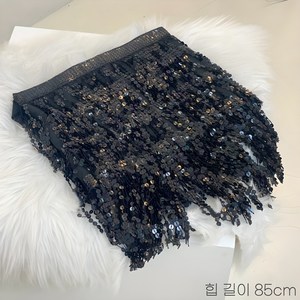 밸리댄스 랩스커트 라인 발레 줌바 폴 방송댄스, 블랙