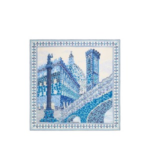 페라가모 팔라초 프린트 실크 스카프