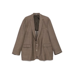 엠포리오아르마니 체크 패턴 블레이저, 브라운계열, Italy 48(KR 100)