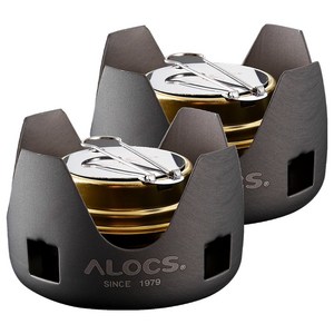 알록스 아웃도어 알코올 스토브 세트 CS-B02, Grey, 2개