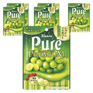 칸로 퓨어 프리미엄 샤인 머스캣 스파클링 스위트 & 사워 프루트 소다 구미, 54g, 6개