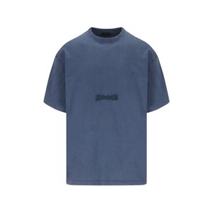 발렌시아가 로고 자수 티셔츠, 블루계열, Standard M(KR 105)
