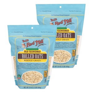 밥스레드밀 올드 패션드 롤드 오트 홀 그레인, 454g, 2개