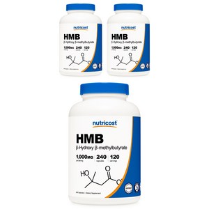 뉴트리코스트 HMB 1000mg 캡슐, 240정, 3개