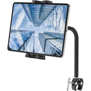 금속 스마트폰 태블릿 거치대 4.7~12.9인치 만능 호환 360도 회전 자유 각도조절 멀티 클램프형 헬스기구 악기 스탠드 자동차 데스크 견고한