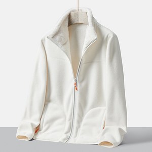 ANYOU 양면 스타일 램스울 외투 코트 양면착용 가능한 플리스 램스울 코트 뽀글이자켓 남녀공용 양면자켓