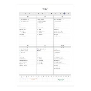 데얼스 스케쥴러 A4, 위클리, 20개