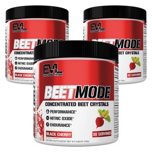 EVLUTIONNUTRITION 비트모드 블랙 체리 맛, 195g, 3개