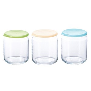 [ADERIA] 아데리아 이시즈카 글라스 찬통 원형 대 680ml (3pcs), 3개