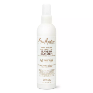 Shea Moisture 100% 버진 코코넛 오일 리브-인 트리트먼트, 237ml, 1개