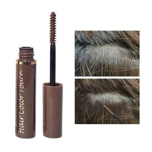 휴대용 흰머리 새치 부분 헤어 커버 염색 마스카라 틴트, 브라운[갈색]8ml, 1개