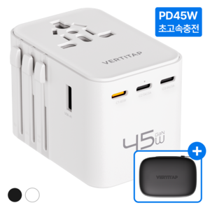 버티탭 트레블러 에어 PD 45W 멀티 어댑터 해외 전세계 여행용 멀티탭 usb 콘센트 플러그 돼지코 일본 베트남 중국 홍콩 태국 대만 필리핀 미국 유럽