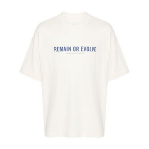 엠포리오아르마니 로고 프린트 티셔츠, 베이지계열+블루계열, Standard XL(KR 105)