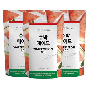 카페베네 수박에이드, 190ml, 30개