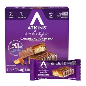 Atkin 엔둘지 카라멜 넛 츄 바 5개입, 170g, 1개