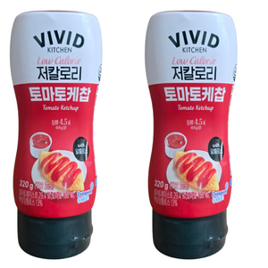 비비드키친 저칼로리 토마토케찹, 320g, 2개