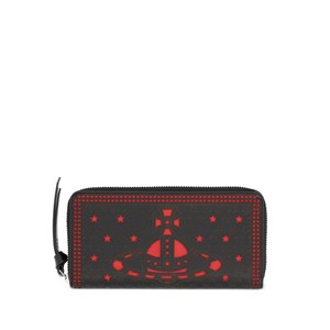 비비안웨스트우드 컷아웃 로고 레더 지갑