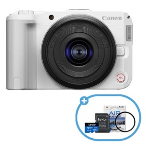 캐논코리아 정품 EOS R50 V 14-30 KIT 화이트 + 128GB + 겐코 Air MC UV 58mm / 크리에이터 스트리밍 브이로그 카메라