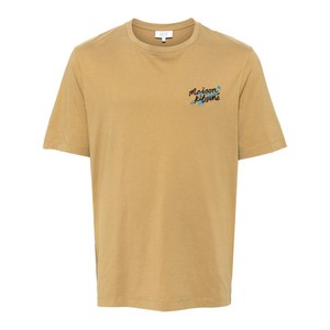 메종키츠네 핸드라이팅 컴포트 티셔츠, 베이지계열, Standard S(KR 95)