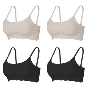 cikicoco 여성 심리스 스트랩 브라탑 4종세트 ( S~2XL)