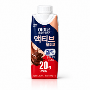 하이뮨 프로틴 밸런스 액티브 딥초코 제로, 250ml, 18개