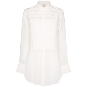 보테가 베네타 퀼팅 실크 셔츠