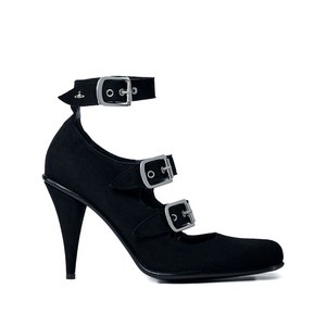 비비안웨스트우드 버클 스트랩 힐 펌프스 90mm, IT 39(KR 260), 블랙계열