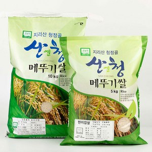 지리산 산청 친환경 무농약 메뚜기쌀 찹쌀현미 당일도정, 10kg, 1개