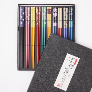 이시다 선물 상자 포장 일본 패턴 젓가락, 젓가락 10개입, 니혼노 이키, 1개