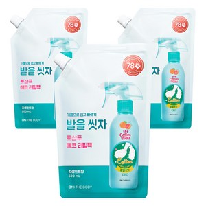 온더바디 코튼풋 발을 씻자 풋샴푸 리필팩 자몽민트향