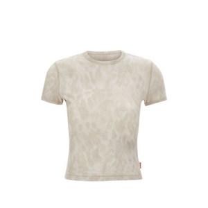 디젤 페이크 퍼 이펙트 크롭 티셔츠, 베이지계열, Standard S(KR 55)