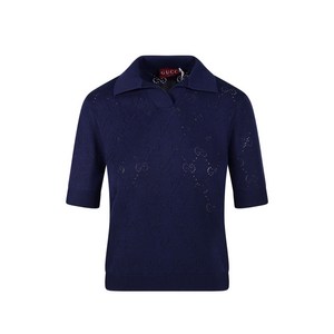 구찌 GG 포인텔 폴로 탑, 블루계열, Standard XS(KR 44)