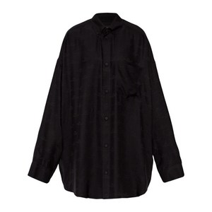 발렌시아가 로고 프린트 셔츠