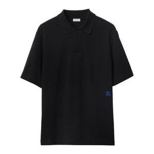 버버리 이퀘스트리안 나이트 코튼 폴로 셔츠, 블랙계열, Mid standard L(KR 105/110)