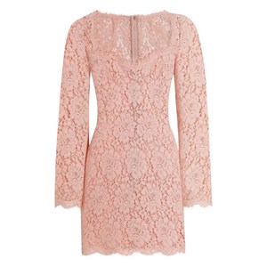 돌체앤가바나 코르도네토 레이스 미니 드레스, 핑크계열, Italy 40(KR 44)