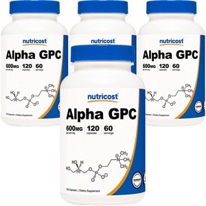 뉴트리코스트 알파 GPC 600mg 캡슐, 120정, 4개