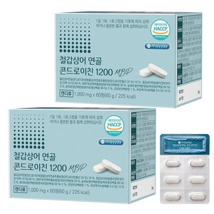 철갑상어 연골 콘드로이친 1200 MBP 저분자 식약청 인증 HACCP, 60g, 2개